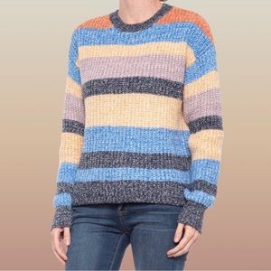 C&C California Size 1X Multi-Color Striped Sweater